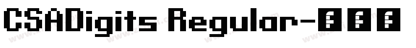 CSADigits Regular字体转换